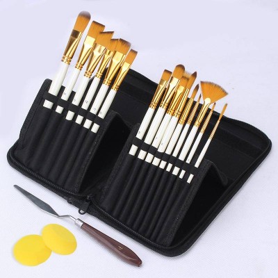 Henghou Customized Professional Miniature Detail Wood Handle Oil Paint Artist Brush Set