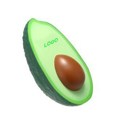 Printed Logo avocado PU foam stress reliever ball toy